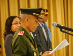 PRESIDENT SWEARING IN MAJOR-CHIEF OF THE STAFF OF THE ARMED FORCES F-FDTL