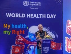 Presiden Ramos-Horta Menyampaikan Hormat Kepada Petugas Garis Depan Dalam Perayaan Hari Kesehatan Dunia Ke-76 Di Dili